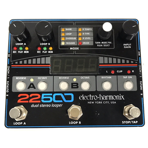 electro-harmonix 22500 dual stereo looper エフェクター